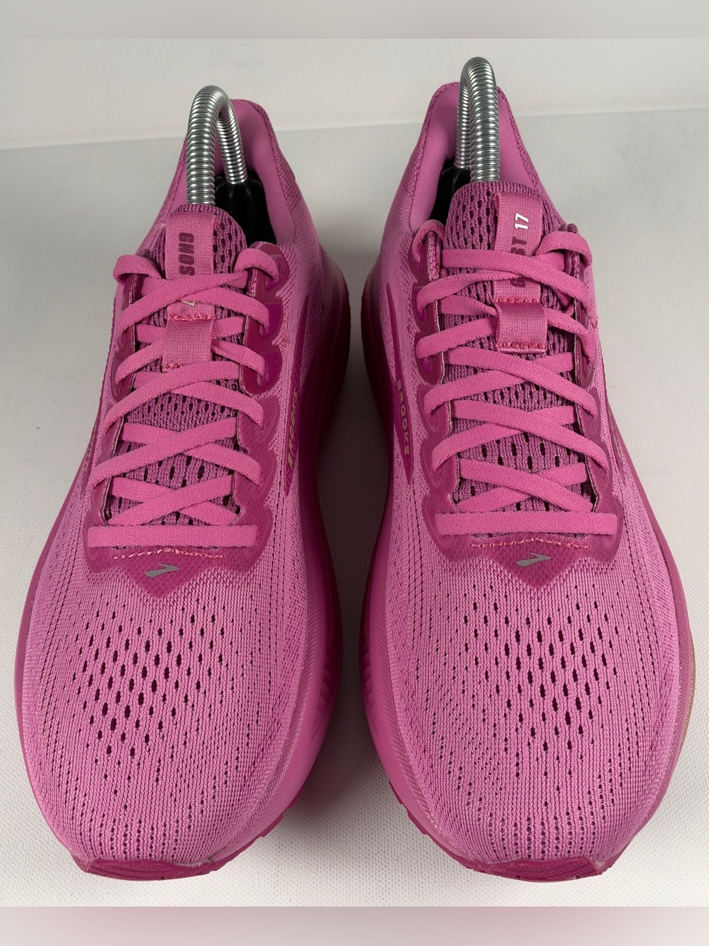 Brooks Ghost 17 Shoes Womens Size 8 Pink Fuchsia Sneakers Running Athletic Gold - Picture 6 of 8